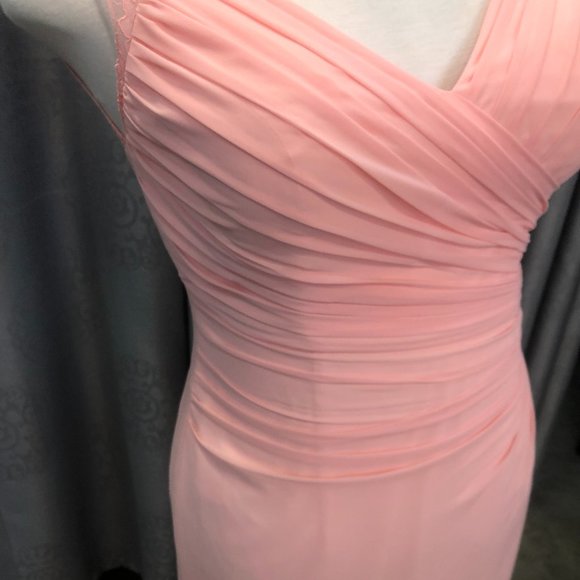 NEW Coral Blush  Mother of the Bride/Groom Elegant Formal Long Dress Bridesmaid - Picture 7 of 14